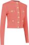 Balmain Buttoned fine knit cardigan Roze Dames - Thumbnail 3