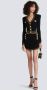 Balmain Cropped knit cardigan with gold trim Zwart Dames - Thumbnail 3