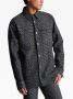 Balmain Zwarte Monogram Jacquard Denim Overhemd Black Heren - Thumbnail 5