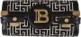 Balmain B-Buzz 23 leather clutch bag with jacquard monogram Zwart Dames - Thumbnail 3