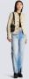Balmain Geruite tweedjas met franjes Beige Dames - Thumbnail 2