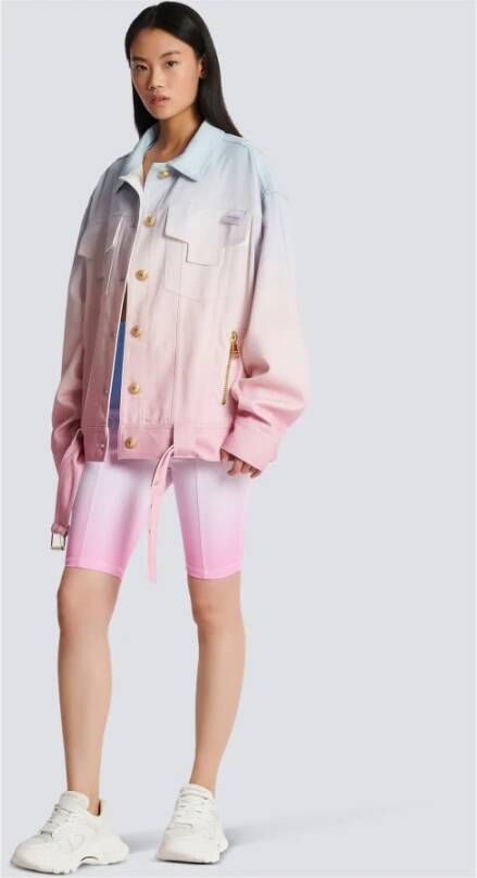 Balmain x Evian denim jack Roze - Foto 2