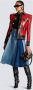 Balmain Tweekleurig jack Rood - Thumbnail 4