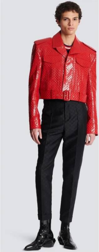 Balmain Coats Rood Heren