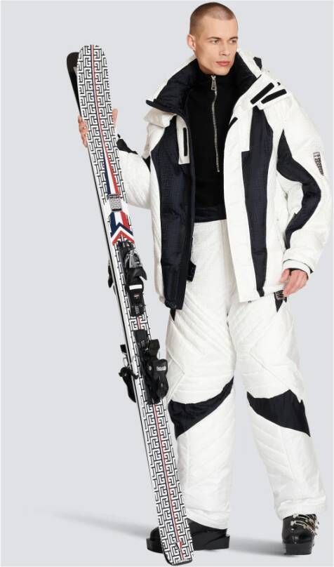 Balmain Manteau de ski à monogramme x Rossignol Wit Heren
