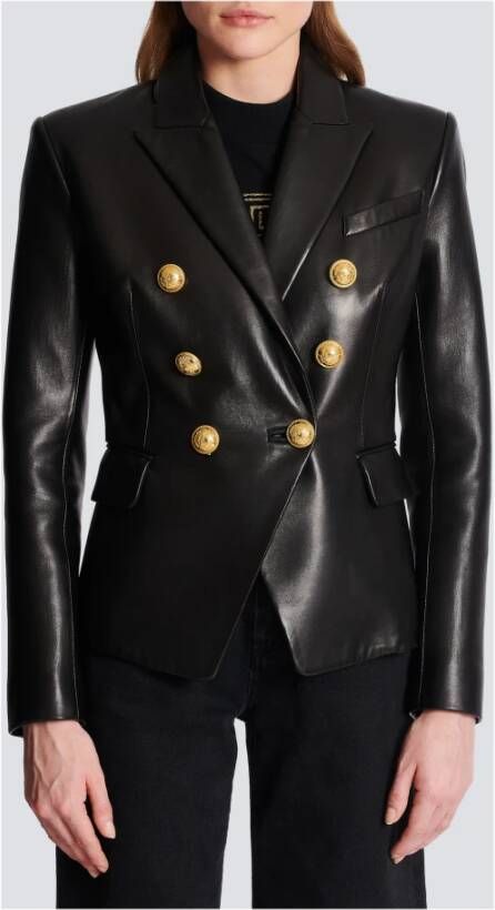 Balmain Coats Zwart Dames