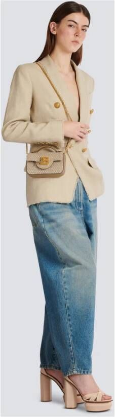 Balmain Cross Body Bags Beige Dames