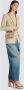 Balmain B-Buzz Mini Raffia Tas met Strass-steentjes Beige Dames - Thumbnail 2