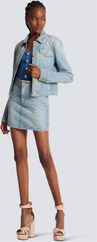 Balmain Tweed jack Blauw - Foto 4