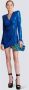 Balmain Gedrapeerde jersey lamé jurk Blue Dames - Thumbnail 5