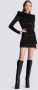 Balmain Elegante Jurk met Knoopdetail en Strepen Zwart Dames - Thumbnail 2
