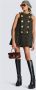 Balmain Betoverende Zwart Gouden Jurk voor Modebewuste Vrouwen Black Dames - Thumbnail 2