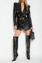 Balmain Leren blazerjurk Zwart - Thumbnail 6