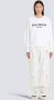 Balmain Ecologisch ontworpen katoenen sweatshirt met logo-print White Dames - Thumbnail 3