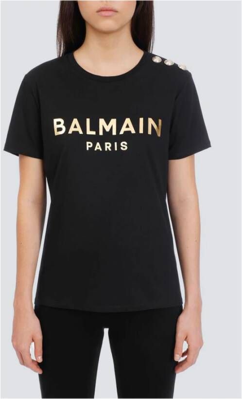 Balmain T-shirt met logoprint Zwart - Foto 6