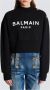 Balmain Ecologisch verantwoorde katoenen cropped sweatshirt met logo print Black Dames - Thumbnail 3