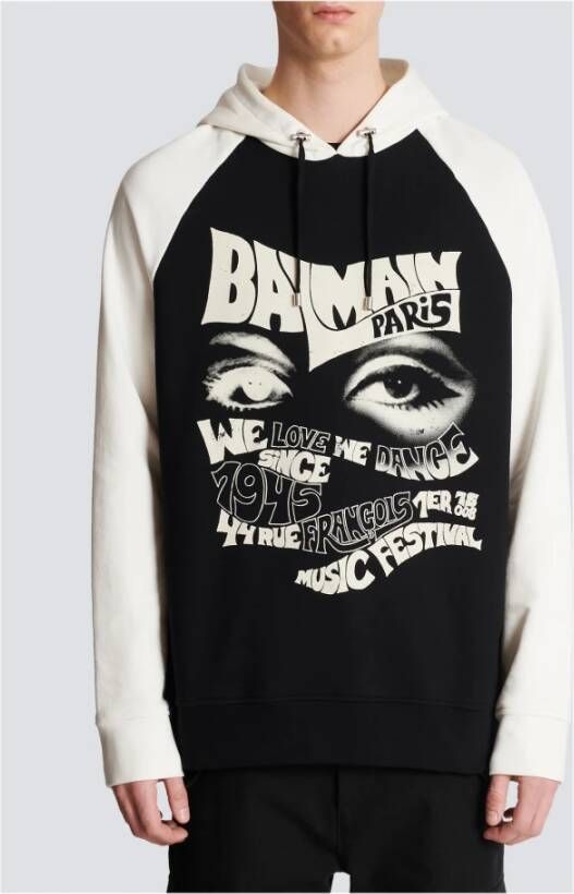 Balmain Festival hoodie Zwart Heren