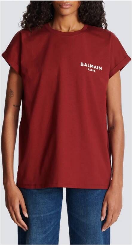 Balmain T-shirt met logo Rood - Foto 2