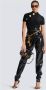 Balmain Fluwelen T-shirt Zwart - Thumbnail 4