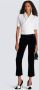 Balmain Fluwelen Bootcut Broek in Zwart Black Dames - Thumbnail 3