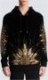 Balmain Velvet hooded sweatshirt with embroidery Black Heren - Thumbnail 3