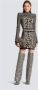Balmain Gebreide jurk met monogram en hoge hals Black Dames - Thumbnail 3