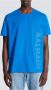 Balmain Geëmbosseerd T-shirt Blauw Heren - Thumbnail 2
