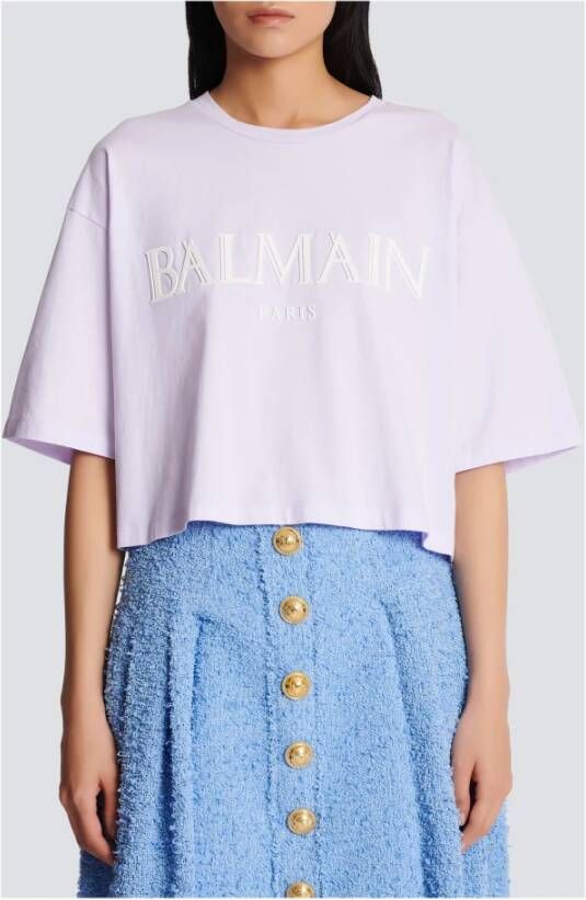 Balmain T-shirt met logopatch Wit - Foto 2