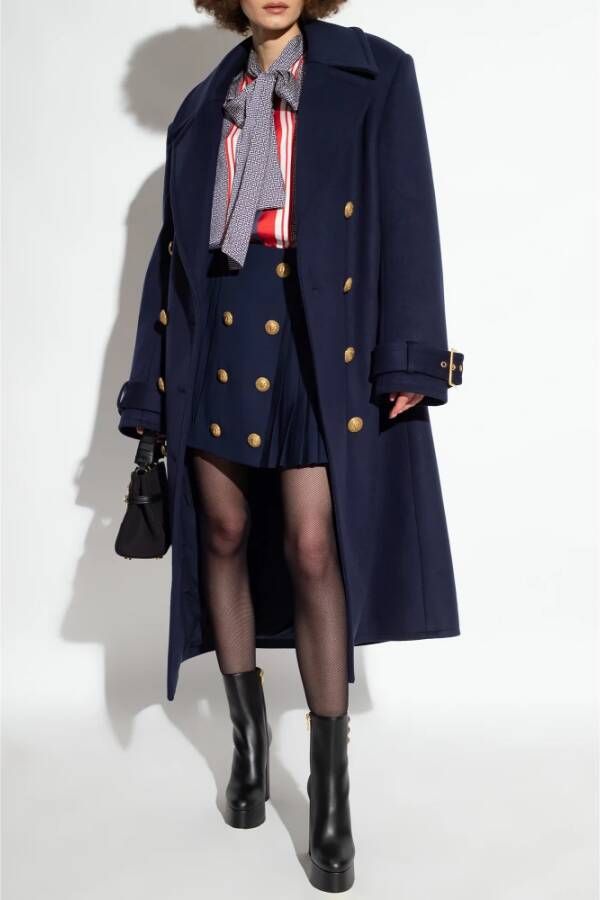 Balmain Blouse met monogram print Blauw - Foto 4