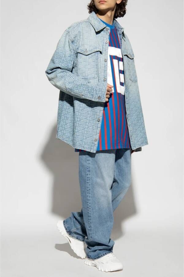 Balmain Gestreept T-shirt Blauw - Foto 6