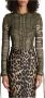 Balmain Geweven jersey top Green Dames - Thumbnail 9