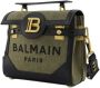 Balmain Exclusive Canvas B-Buzz 23 bag with leather panels Beige Dames - Thumbnail 3