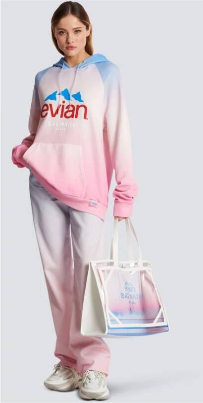 Balmain x Evian Gradient hoodie Roze Dames