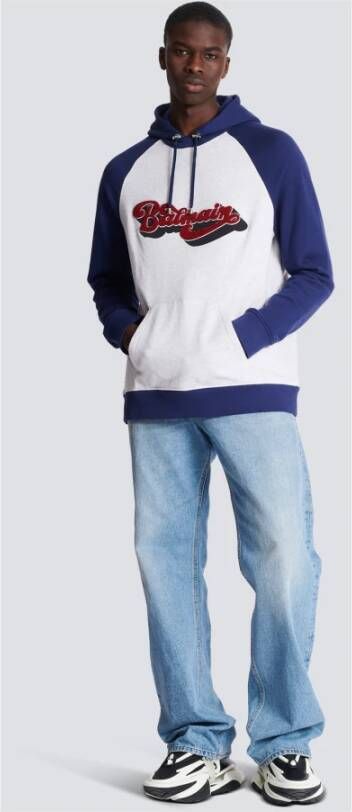Balmain retro `70s hooded sweatshirt Wit Heren