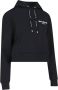 Balmain Cropped Sweatshirt met capuchon en logo print Black Dames - Thumbnail 4