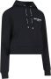 Balmain Cropped Sweatshirt met capuchon en logo print Black Dames - Thumbnail 2