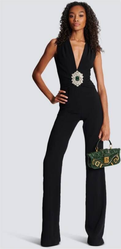 Balmain Flared jumpsuit Zwart - Foto 2
