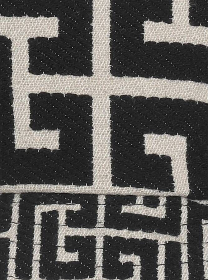 Balmain Katoenen canvas emmerhoed met Parijs logo Zwart Heren