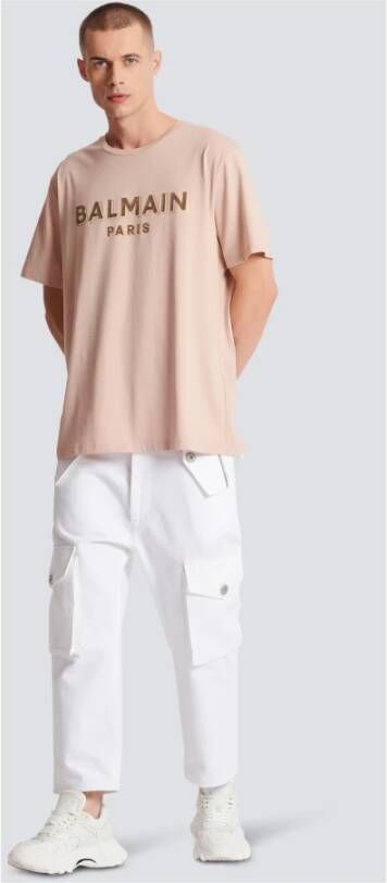 Balmain Katoenen cargobroek Wit Heren