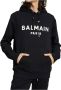 Balmain Katoenen bedrukte logo-hoodie Black Heren - Thumbnail 5
