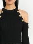 Balmain Midi jurk van gebreide stof Black Dames - Thumbnail 2