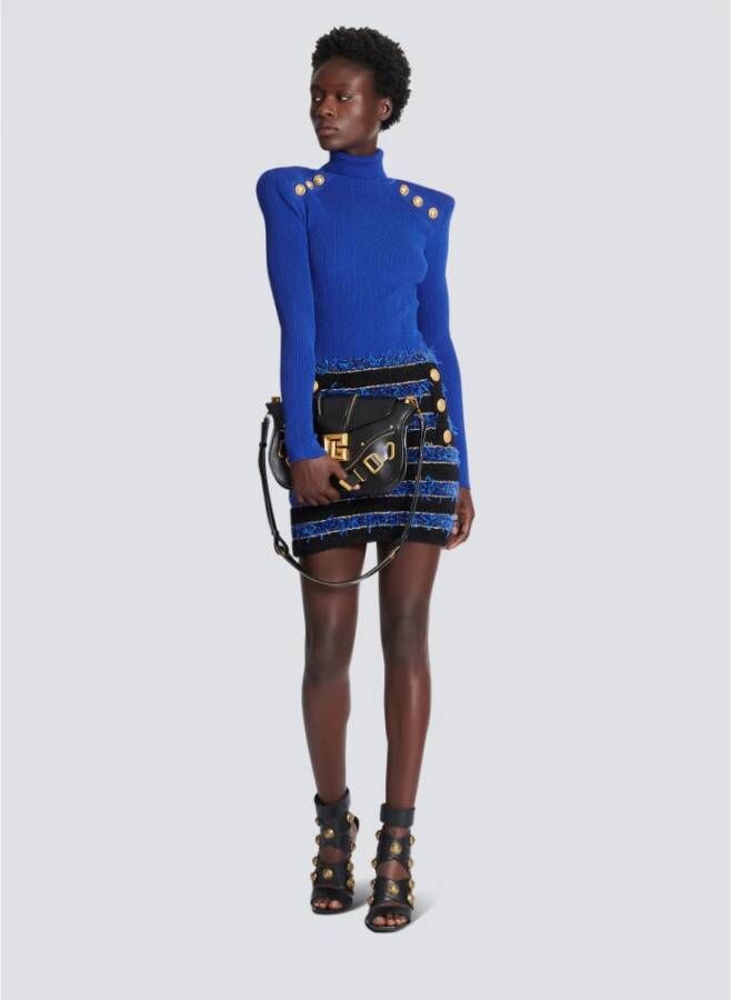 Balmain Pull en maille à boutons Blauw Dames