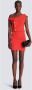 Balmain Rode Asymmetrische Korte Rok Red Dames - Thumbnail 2