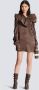 Balmain Korte Jurk met Grote Strik en Mini Monogramprint Brown Dames - Thumbnail 2
