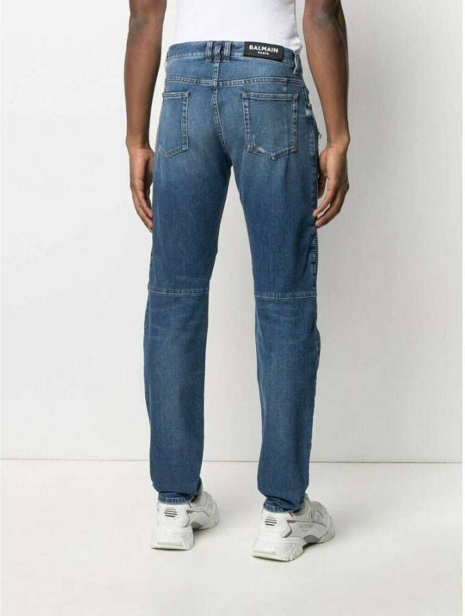 Balmain Medium Tone Jeans Blauw Heren