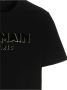 Balmain Gestructureerd Crew Neck T-Shirt Zwart XS Black Heren - Thumbnail 6