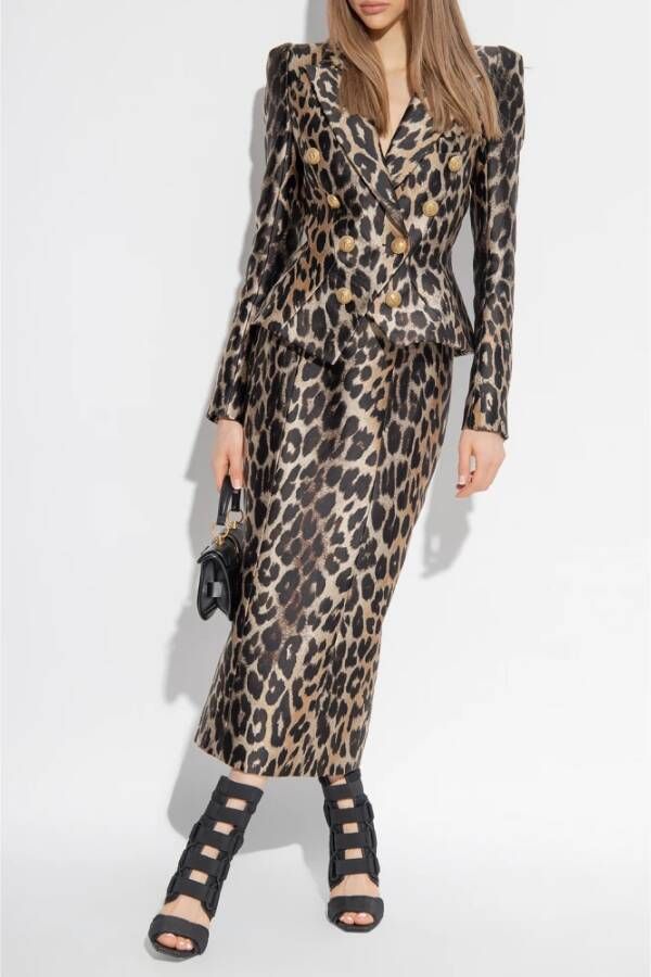 Balmain Midi -rokken Bruin Dames