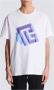 Balmain Neon logo T-shirt White Heren - Thumbnail 2