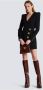 Balmain V-hals Lange Mouw 3 Knopen Korte Jurk Black Dames - Thumbnail 3