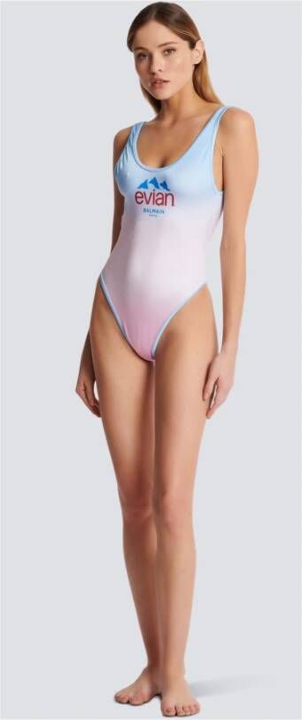 Balmain x Evian swimsuit Roze Dames